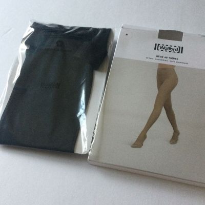 WOLFORD 14978 NEON 40 TIGHTS BLACK SIZE MEDIUM NWT